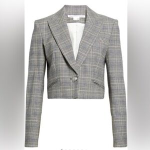 Veronica Beard Fabiola cropped Heather Gray Blue Multi  Jacket NEW. Size 14.